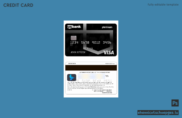 USA U.S. Bank Visa Card Platinum Beispielvorschau
